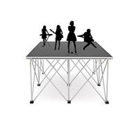 Portable Stage Platform - Foldable Modular Aluminum Performance Deck Stand/Band Riser for Wedding Events Dancers(Gray,122x122x60cm)