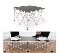 Portable Stage Platform Heavy Duty, 600Kg Load Compact Connectable Stage, 1 2 3 4 5 6 Pcs Kids Stage Platform with Centipede Riser & Foldable Interlocking(LxW 3.3X3.3ft H 7.5in,2PCS)