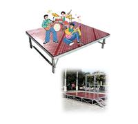 Portable Stage Platform - Heavy Duty Modular Unit & Deck, Outdoor Risers for Wedding DJ Booth Band Performance School Assembly(H 30cm/11.8in)
