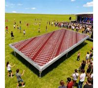 Portable Stage Platform, Load Capacity of 600lbs, Compact Stage Platform, Rectangular Folding Performance Deck, for Band Events Drums Concerts Bars, 3.3/4/4.2ft(122 * 122 * 30cm)