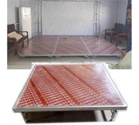 Portable Stage Platform, steel, Compact Stage Platform with Legs, Folding Performance Deck, Easy to Carry Assemble, for Band Events Drums Concerts Bars, 3.3/4/4.2ft(128 * 128 * 30cm)