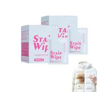 Portable Stain Remover Wipes - Individually Wrapped Travel Spot Cleaner, Pocket-Size Laundry Wipes for Coffee, Food & Makeup Stains, Safe on Machine Washable Fabrics (2 box)