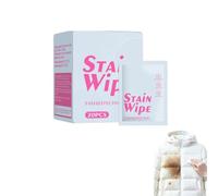 Portable Stain Remover Wipes - Individually Wrapped Travel Spot Cleaner, Pocket-Size Laundry Wipes for Coffee, Food & Makeup Stains, Safe on Machine Washable Fabrics (1 box)