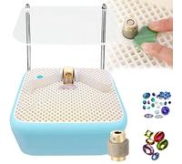 Portable Stained Glass Grinder, 4200RPM Glass Grinding Tool with Diamond Bits & Baffle for DIY Mosaics, Ceramics, and Crafts Blue