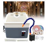 Portable Stained Glass Grinder, DIY Grinding &Shaping Machine Tool for Curves&Angles - with Grinding Heads/Grit Discs/Angle Positioning Tool