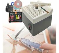 Portable Stained Glass Grinder,w/3 Grinding Head & Disc,2800 RPM Beginner Glass Grinding Tools Desktop,for DIY Art, Mosaics Ceramics