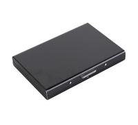 Portable Stainless Steel Antimagnetic Card Case, Slim Design Business Card Holder for Travel Home or Office(Black)