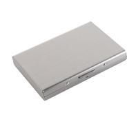 Portable Stainless Steel Antimagnetic Card Case, Slim Design Business Card Holder for Travel Home or Office(Silver)
