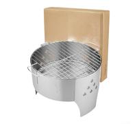 Portable Stainless Steel Campfire Grill and Charcoal Stove for Outdoor Cooking, Foldable and Easy to Carry