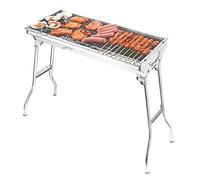 Portable Stainless Steel Charcoal Grill Kit with Carry Bag - Large Folding BBQ Grill for Camping Outdoor Picnics Family Gatherings & Tailgating Fun