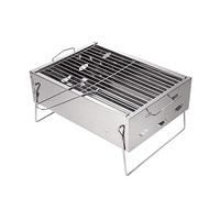 Portable Stainless Steel Charcoal Grill - Mini Outdoor Folding BBQ Table for Camping Picnic & Easy Cooking - Compact Design for Travel & Tailgating