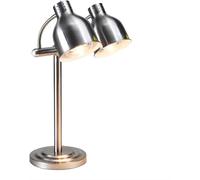 Portable Stainless Steel Commercial Double Head Food Warming Lights(Silver)