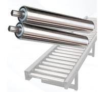 Portable Stainless Steel Conveyor Rollers Set - 25mm Diameter 300mm Length Industrial Galvanized Steel for Commercial Conveyor Belt Replacement & Heavy-Duty Use