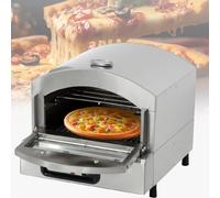 Portable Stainless Steel Electric Pizza Oven - Outdoor Pizza Maker & Grill for BBQ, Ideal for Homemade Pizzas, Restaurants, and Garden Cooking
