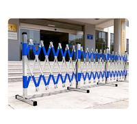 Portable Stainless Steel Expandable Traffic Barricade with Casters, Retractable Gate for Construction Sites, Garage, Driveway - 1.2m x 1.5m Safety Barrier