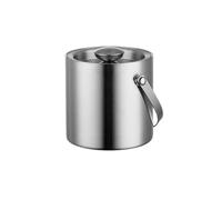Portable Stainless Steel Ice Buckets,4Sizes to Choose,with Lid,Clamp and Handle,Ideal for Cocktail Bar,Camping,Chilling Beer and Wine. for Wine, Drinks, Bar, Beverage Cooler(Small)