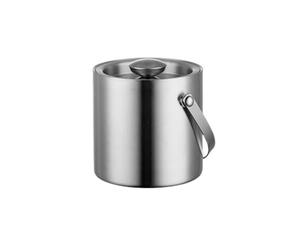 Portable Stainless Steel Ice Buckets,4Sizes to Choose,with Lid,Clamp and Handle,Ideal for Cocktail Bar,Camping,Chilling Beer and Wine. for Wine, Drinks, Bar, Beverage Cooler(Medium)
