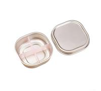 Portable Stainless Steel Pill Organizer with Dual Configuration 4 Compartment or 6 Compartment Layout, Designed for Reliable Daily Pill Management (A)