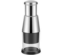 Portable Stainless Steel Pressed Garlic Chopper, Manual Garlic Masher Ergonomic Handheld Push Type Garlic Crusher Electroplated Kitchen Food Cutter Gadget for Ginger Chili Onion Salad