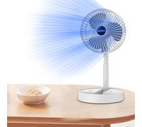 Portable Standing Fan - USB Floor Desk Fans, Quiet Oscillating Telescopic Air Circulator, Foldable Height Adjustable Cooling Device | Remote Controlled Table Fan For Bedroom Office Camping Travel