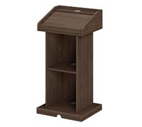 Portable Standing Lectern with Open rage, Ideal for Churches & Hotels, Simple Presentation Podium, Adjustable Height, Durable Recept Desk for Public Speaking