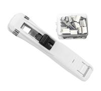 Portable Stapler for Binders - Dispenser Clips Fastening, Small Documents Pressure Dispenser, Office Home School Receipts Archives | Multipurpose Outdoor Indoor Utility