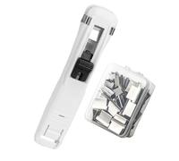 Portable Stapler with Clip, Portable Dispenser of Clamps for Fixing Sheets | Pressure Dispenser for Clips, for Office, Home School, Received Documents Archives Files