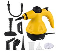 Portable Steam Cleaner, Hand Held Steam Cleaner with 6 types of nozzles, Multi-Purpose Handheld Pressurized Steamer 1050W, indicator light 10-Piece Accessories for Stain Removal, Car Seats
