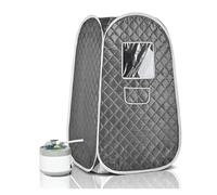 Portable Steam Sauna Full Body Personal Home Spa Foldable Saunas Tent with 4L & 1500W Generator(Gray Set)