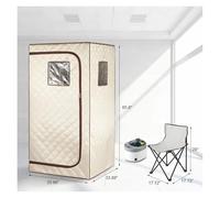 Portable Steam Sauna Full Dimension Personal Home with 4L Generator and Remote Timer(Beigebrown)