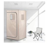 Portable Steam Sauna Full Dimension Personal Home with 4L Generator and Remote Timer(Champagne)