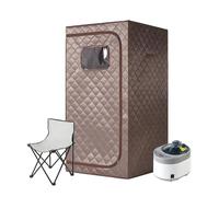 Portable Steam Sauna Full Dimension Personal Home with 4L Generator and Remote Timer(Coffee)