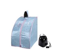 Portable Steam Sauna Room Tent with Hat 2.0L Steamer Pot, Slimming Bath SPA Strong Stainless Steel Metal Bracket for Home Use(Blu)