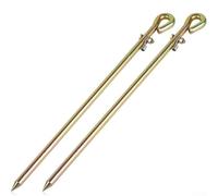 Portable Steel Ground Rod with Zinc Plated Finish, 45 Cm Length, 12 Mm Diameter, High Tensile Strength Pin for Electric Fences, for Satel(2Pcs)