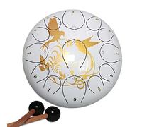 Portable Steel Tongue Drum, Percussion Instrument Hand Pan Drum with Backpack, Music Book, Mallets, scales and finger rings for Camping, Meditation, or Yoga Lotus Steel Tongue Drum (Color : B) (B)