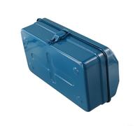 Portable Steel Tool Box for Garage For Workshop with Reinforced Bottom and Secure Metal Closures for Tools Fasteners and Small Components (28x16x12cm)