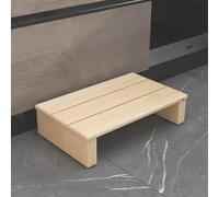 Portable Step Stool for Bed Small Kitchen Step Outdoor Garden Step No Assembly Required Sturdy Design for Seniors Natural Wood h 40x30x15cm