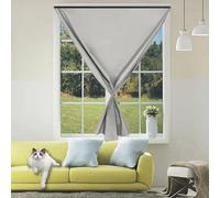 Portable Stick-On Blackout Blinds 90x110 cm - 100% Light Blocking Waterproof Easy Installation with Nano Tape Perfect for Home Office & Travel Grey A