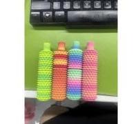 Portable Stim Tool, Pocket Mini Fidget for Adults, Pain Stim Fidget, 3D Printed Venting Key Pendant, Spiky Grippie Stim Keychain for Anxiety Relief Positive, Novelty Gifts (4PCS-B)