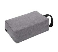 Portable Storage Bag Set for Travel Toiletries and Makeup with Canvas and Transparent Cosmetic Bag - 2Pcs Large Capacity Grey Set for Easy Organization and Travel (Gray)