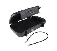 Portable Storage Box With 4 Digit Combination Lock And Detachable Cable For Securing Valuables During Travel(Black)