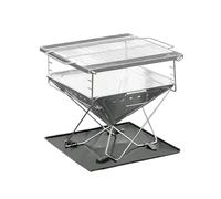 Portable Stove Rack Camping Fire Rack Stainless Steel Picnic Grill Foldable Portable Bonfire Table Carbon Heating Wood Stove Home BBQ