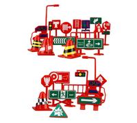 Portable Street Sign Toy - 28-Piece Traffic Light and Road Safety Learning Kit, Interactive Educational Game for Children, Ideal for Home, School, Classroom, Party, or Outdoor Activities