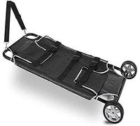 Portable Stretcher Animal Stretcher 48x26 Inch Pet Trolley with Wheels Max 250lbs Capacity Black 1203