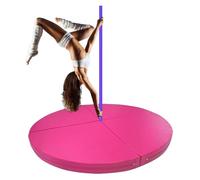 Portable Stripper Pole Crash Mat - Foldable Aerial Fitness Protection Pad, Padded Safety Mat, 150cm x 3cm (59in x 1.2in), Pink, Essential for Dance & Fitness Safety
