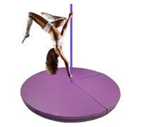 Portable Stripper Pole Crash Mat - Foldable Aerial Fitness Safety Pad, Padded Protection Mat (Purple, 150cm x 5cm / 59in x 2in) for Enhanced Stability and Comfort