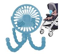 Portable Stroller Fan - Tripod Clip Mount Fan, Rotating Cooling Device | Flexible Rotation Arms with Adjustable Speed Control, Handheld Rotatable Quiet Air Circulation for Bed Car Seat Travel