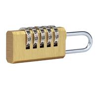 Portable Sturdy Brass Combination Padlock Dials User Friendly Security Devices with High Security Steel Shackles Combination Padlock