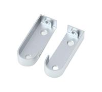 Portable Sturdy Closet Rod Flanges Socket for Wardrobe and Curtain Rod Easy Installation in Bedroom Or Store Use Zinc Alloy Brackets