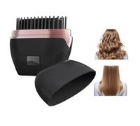 Portable Styling Brush - Cordless Hair Comb, 3.54x3.5x1.38 Adjustable Heat with Fast Warm Up, Advanced Mini Hair Styling Tool, Straightener Comb with Sleek Style, Beauty Tool for Outdoor Camping Use